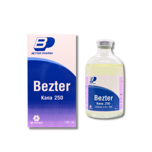 เบซเตอร์ คานา 250 (BEZTER KANA 250) – ยาปฏิชีวนะ Kanamycin สำหรับวัว ควาย และสุกร | รักษาเชื้อแบคทีเรียแกรมลบและแกรมบวก