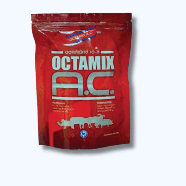 ออคต้ามิกซ์ เอ-ซี (OCTAMIX A.C.) ยาปฏิชีวนะผสมสำหรับสัตว์เศรษฐกิจและสัตว์ปีก