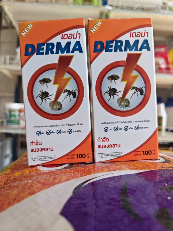 เดอม่า DERMA น้ำกำจัดเห็บ หมัด มด แมลงรบกวน 100ml / 500ml | ประสิทธิภาพสูง ปลอดภัยต่อสัตว์เลี้ยง