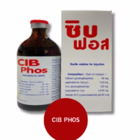CIB Phos ซิปฟอส 100ml วิตามินสัตว์ เสริมแคลเซียม แก้ขาอ่อนแรง ไก่ สุกร โค